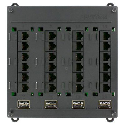Leviton Twist & Mount Patch Panel, 12-Port, Cat5e & Cat6